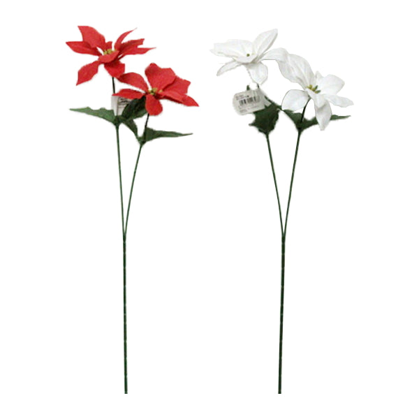 【OUTLET】造花 ポインセチア2輪 346415