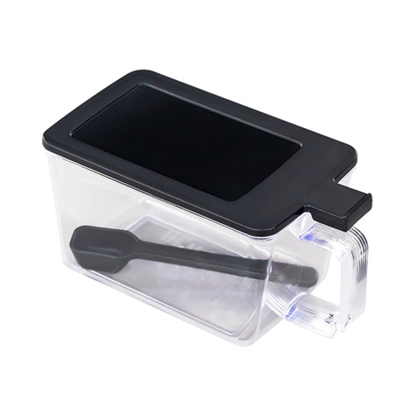 調味料入れ スマートポット スプーン付 ブラック 620ml 347019