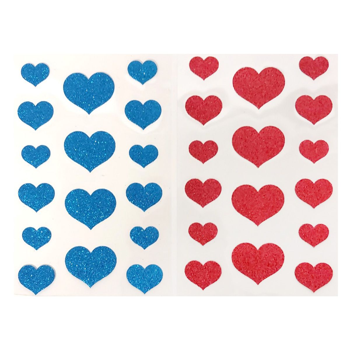 推し色うちわデコレーションシール 青・赤 347190