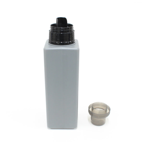 洗濯洗剤用詰め替えボトル600ml角型グレー 347319