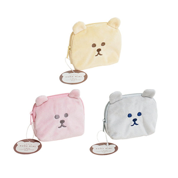 クマポーチ 耳付 パステル 縦8×横11×マチ3cm 347363