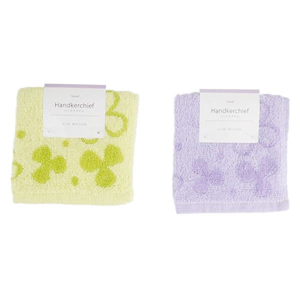 【OUTLET】ミニタオル ハンドタオル ハンカチタオル ふんわり タオルハンカチ クローバー 22×22cm 347414