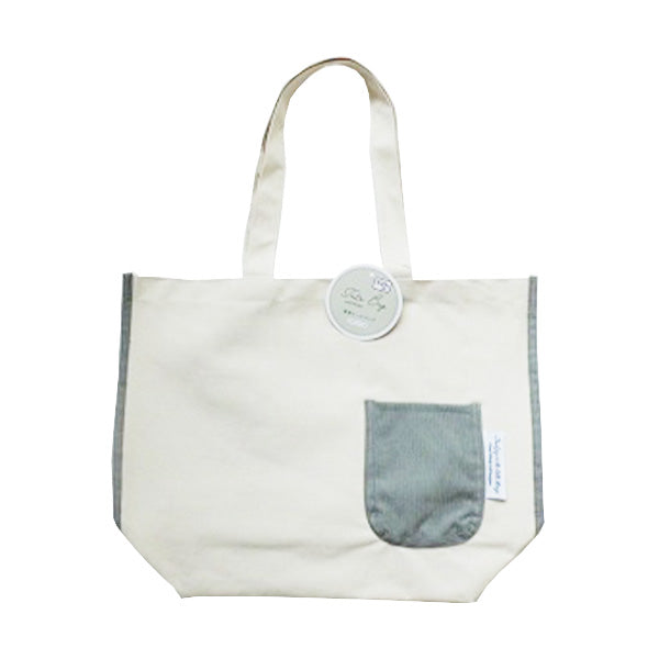 【OUTLET】トートバッグ 買い物バッグ お出かけ コーデュロイ 横型トートバッグ アイボリー 34×31×12cm 347448