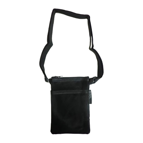ショルダーバッグ ポシェット サコッシュ ミニショルダー ダブルファスナーポシェット縦型 黒 18×13cm 347457