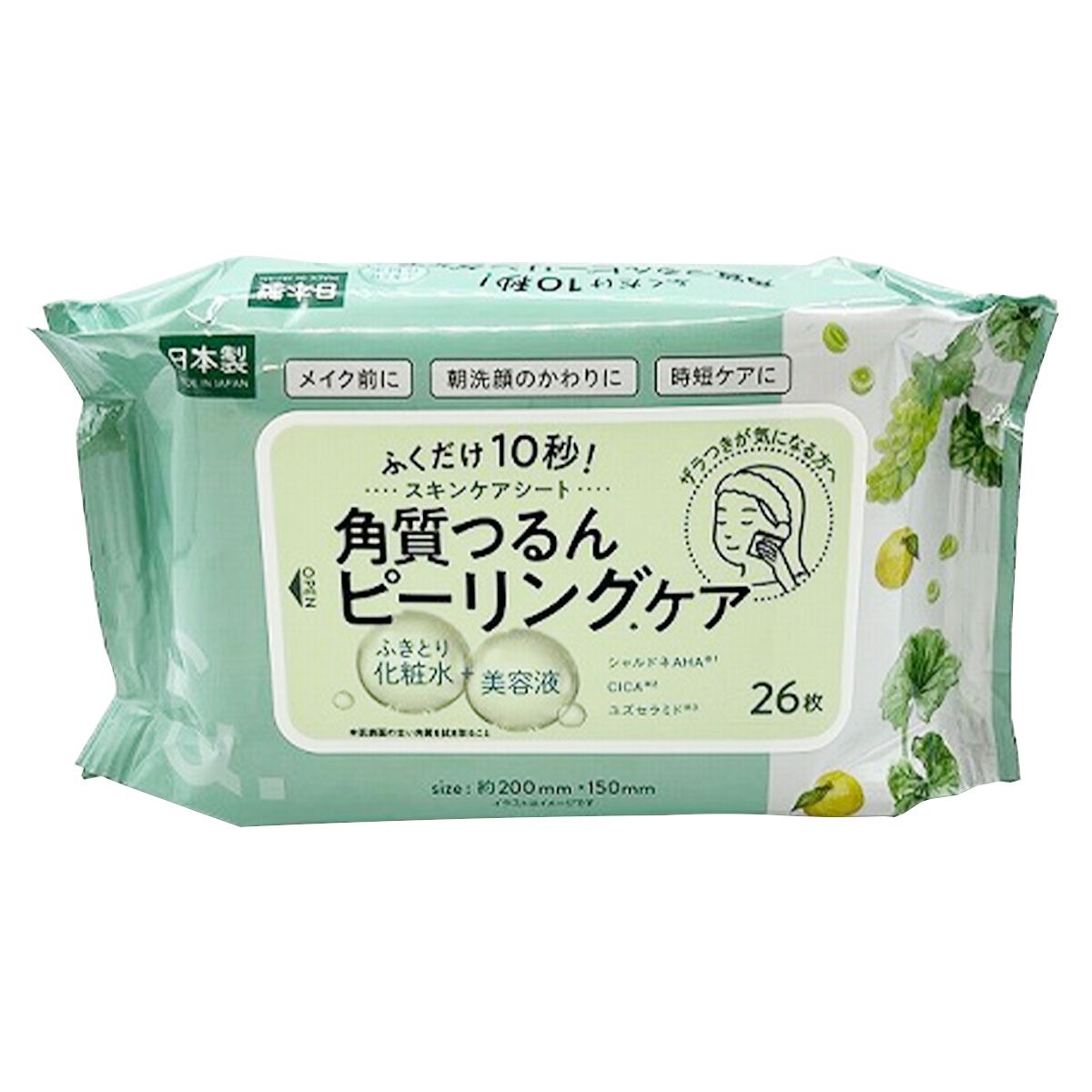 拭き取り化粧水シート &.スキンケアシート ピーリング 26枚入り 347544