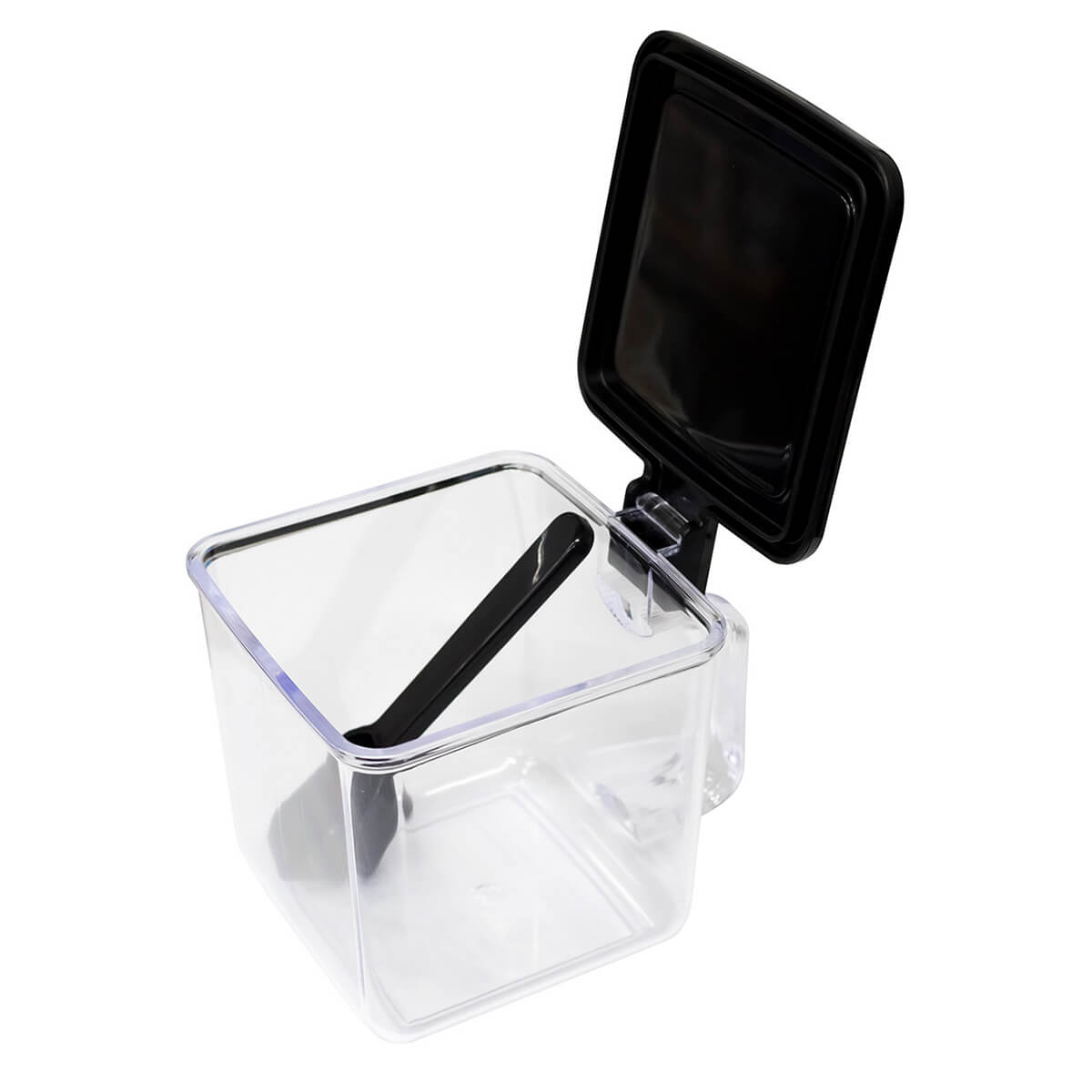 調味料入れ スマートポット360(スプーン付) ブラック 347806