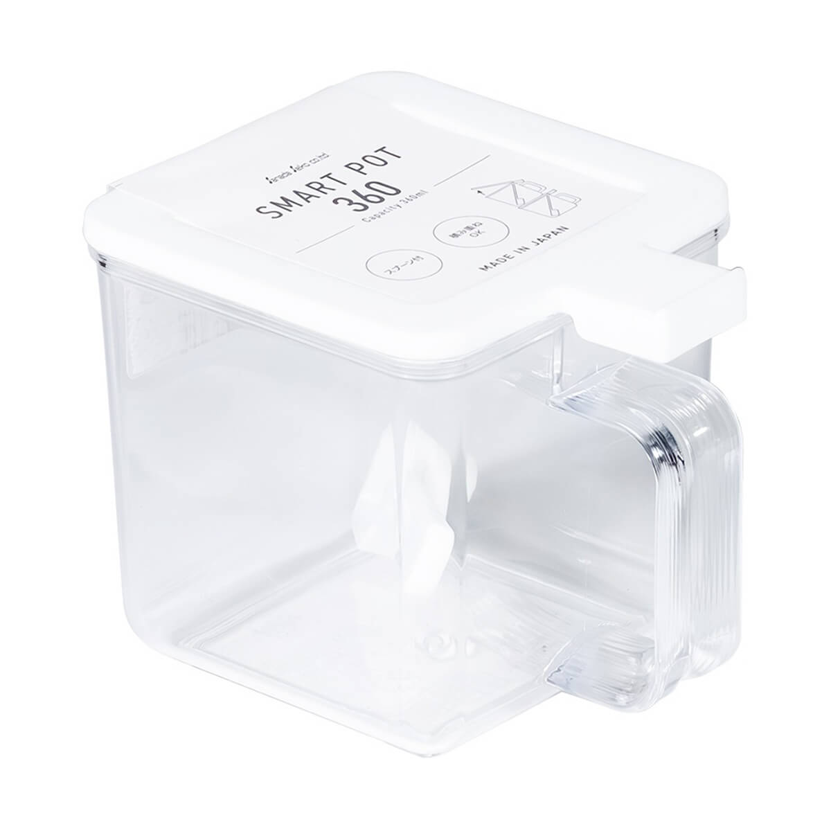 調味料入れ スマートポット360(スプーン付) ホワイト 347807