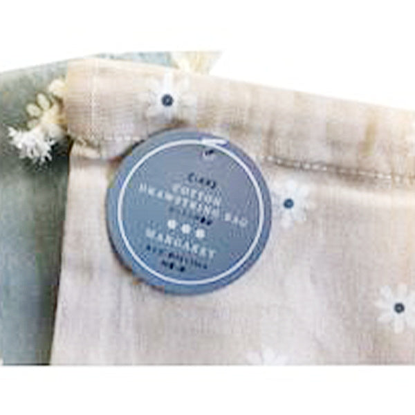 着袋 バッグインバッグ 北欧 小物入れ コスメポーチ 化粧ポーチ コットン巾着袋 マーガレット 25×25cm 348272