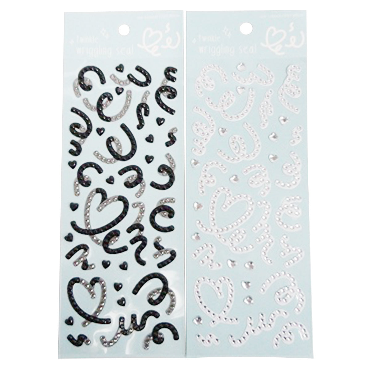 【OUTLET】キラキラうねうねシール/BK&WH  349309