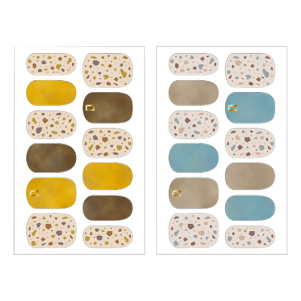 【OUTLET】ジェル風ネイルシール/ハンド コリアンテラゾー 349463