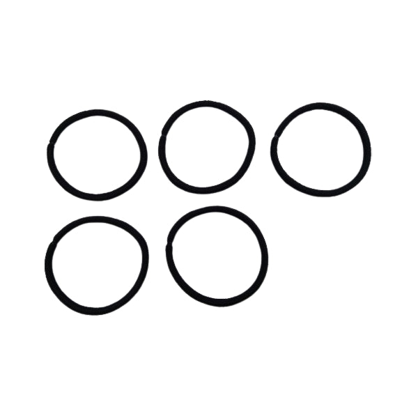 ヘアゴム 髪ゴム 抗ウイルス剤入リングゴム 5P L 黒 349499