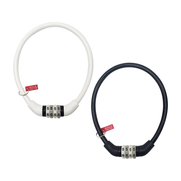 鍵 ロックキー ワイヤーロック ケーブルロック 自転車 チェーンロック 自転車ダイヤルロック モノトーン 349702