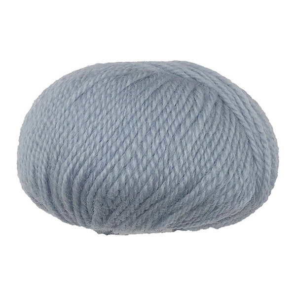 毛糸 ウール100% 純毛並太グレイッシュ 6 ブルー 349817