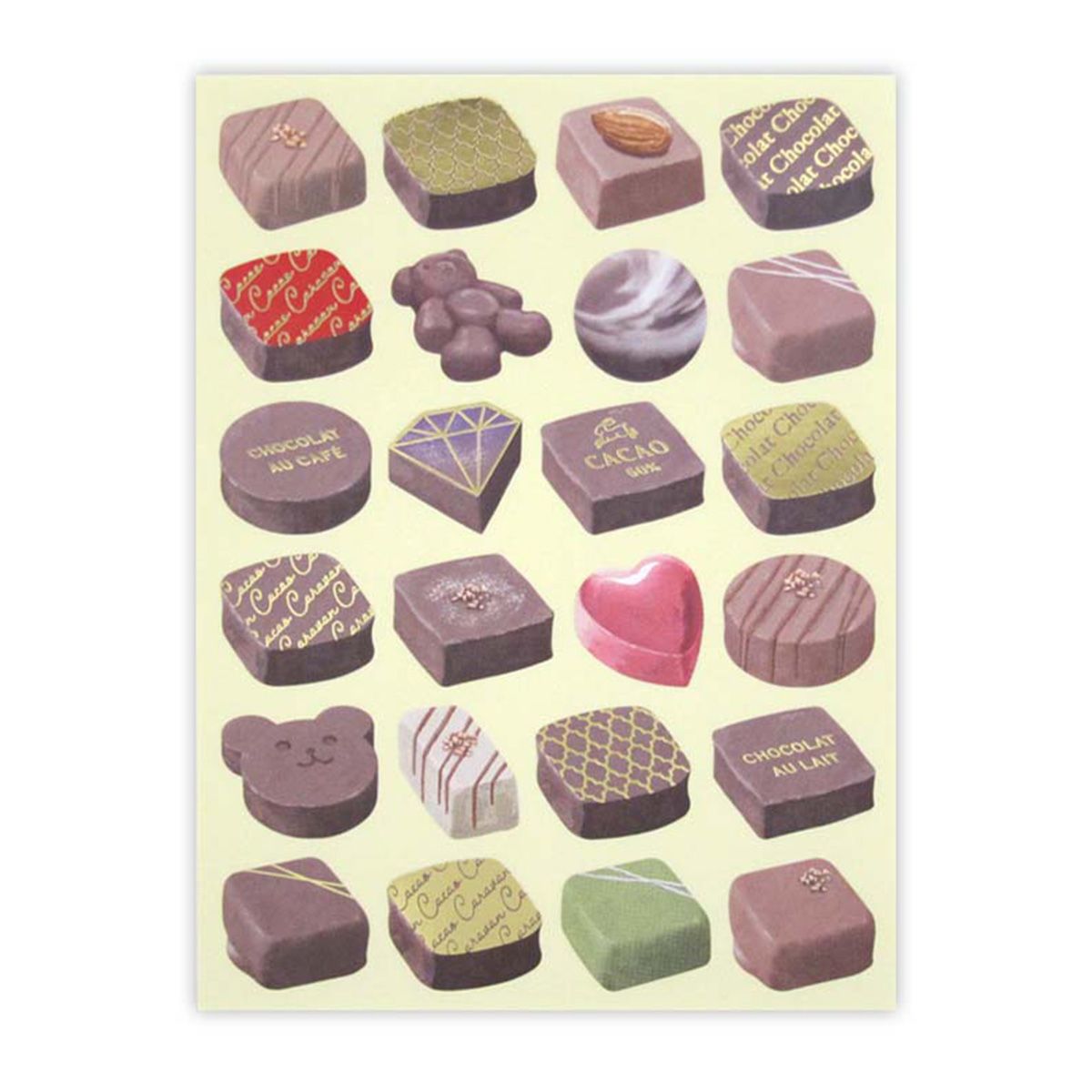 ダイカットシール ボンボンショコラ 72片 350048