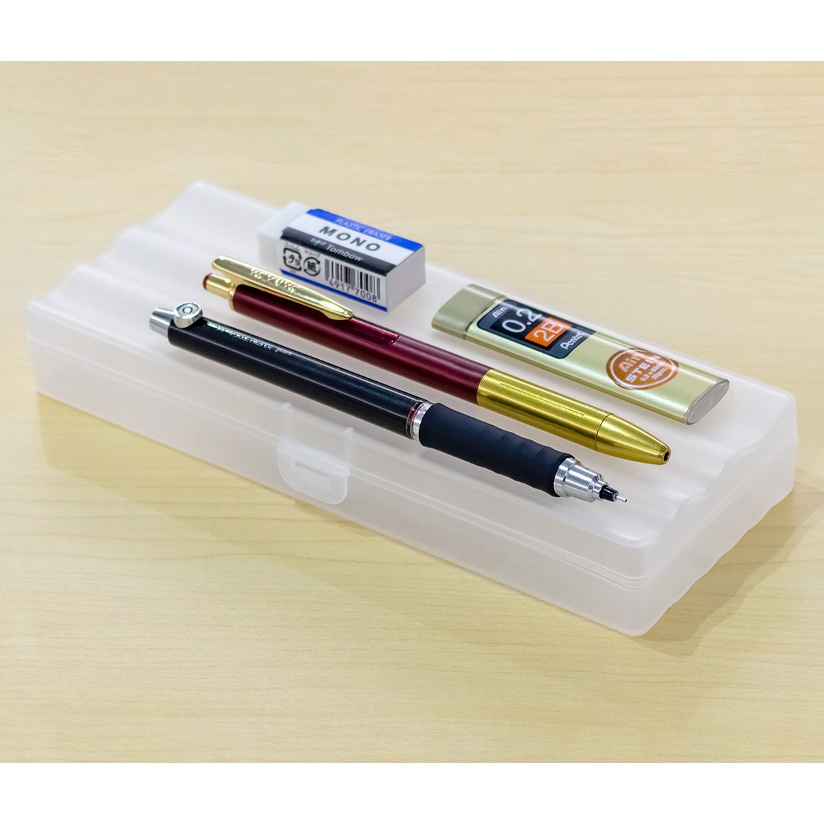 フタに置けるペンケースC 350258