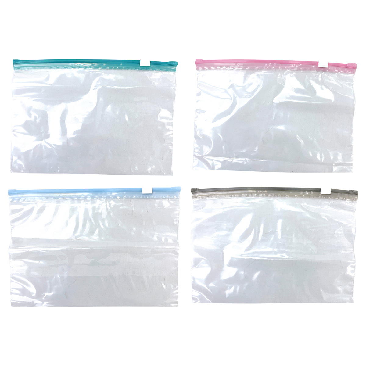 スライダー付収納バッグA5 8枚入グレイッシュカラー 350309