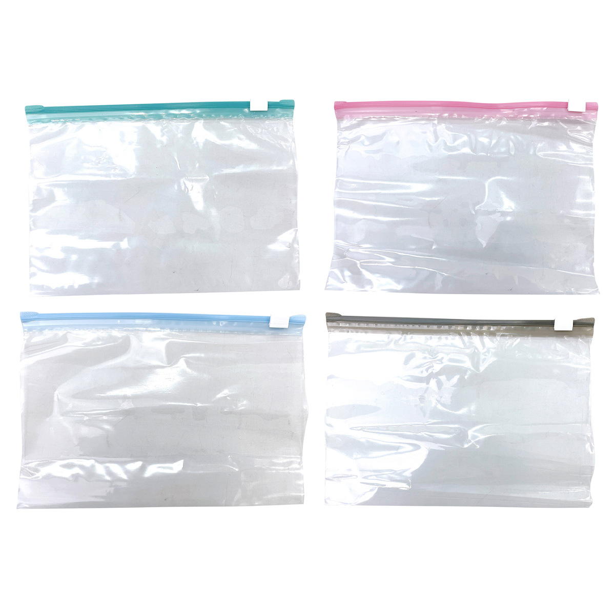 スライダー付収納バッグB6 9枚入グレイッシュカラー 350310