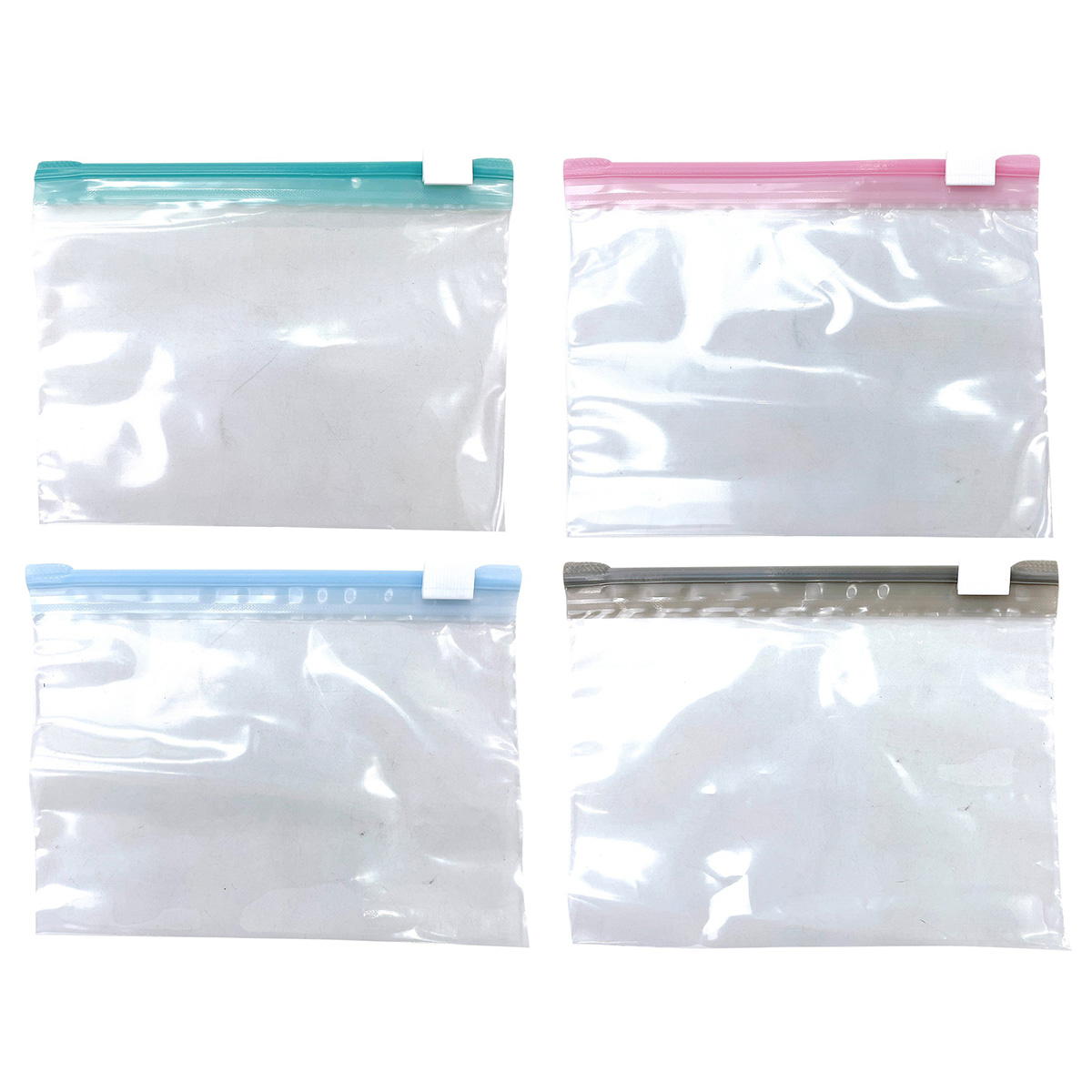 スライダー付収納バッグA7 14枚入グレイッシュカラー 350313