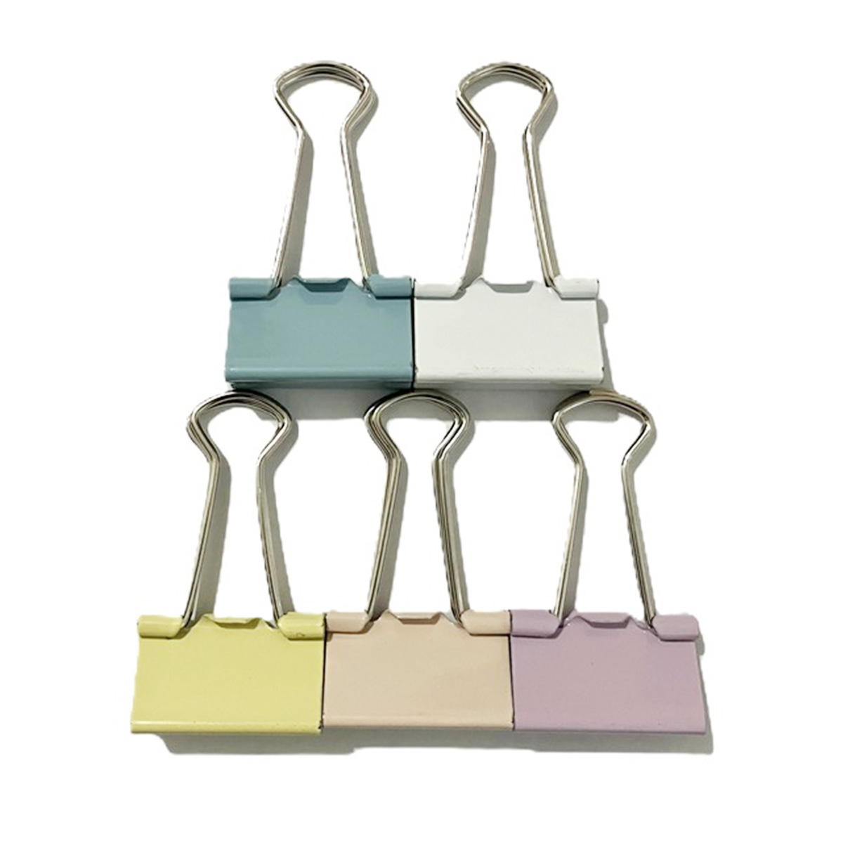 カラーダブルクリップ 中 25mm 5個 350428