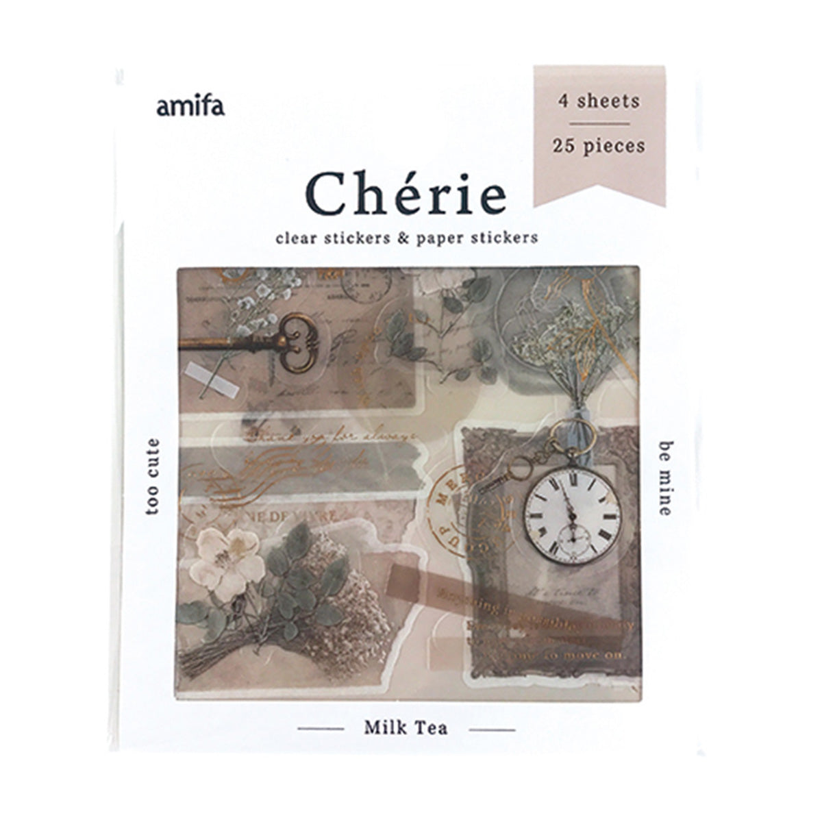 ミニシートシール 4シート アンティークペーパー 350700