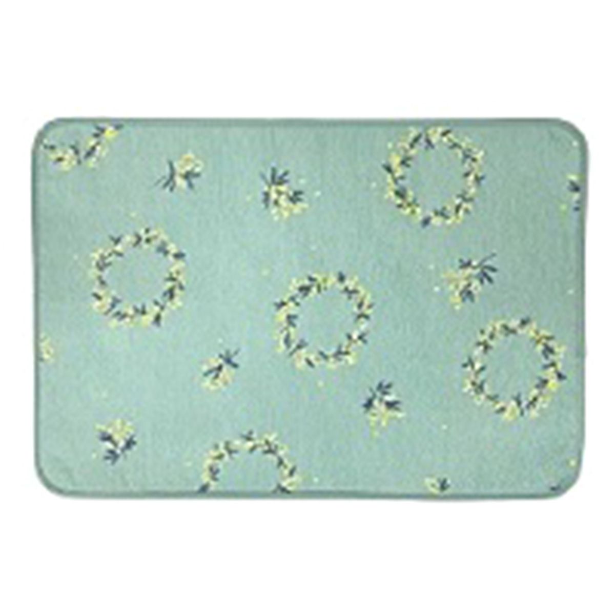 【OUTLET】台所マット ミモザシェニールキッチンマット グリーン 約45×120cm 350823