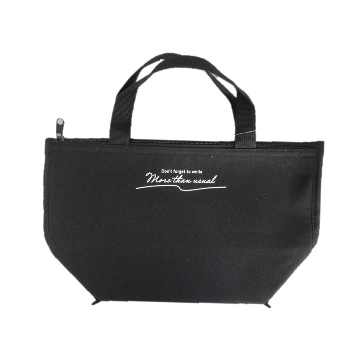 【OUTLET】保冷バッグ 小さめ 小型 お弁当 ナチュラル舟形ランチトート ブラック 350881