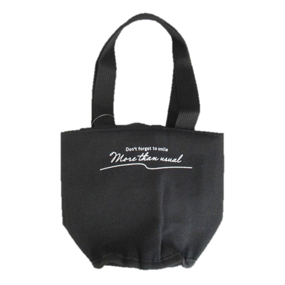 【OUTLET】ランチジャー用バッグ ナチュラルスープジャー用バッグ ブラック 約縦16cm×直径12.5cm  350887
