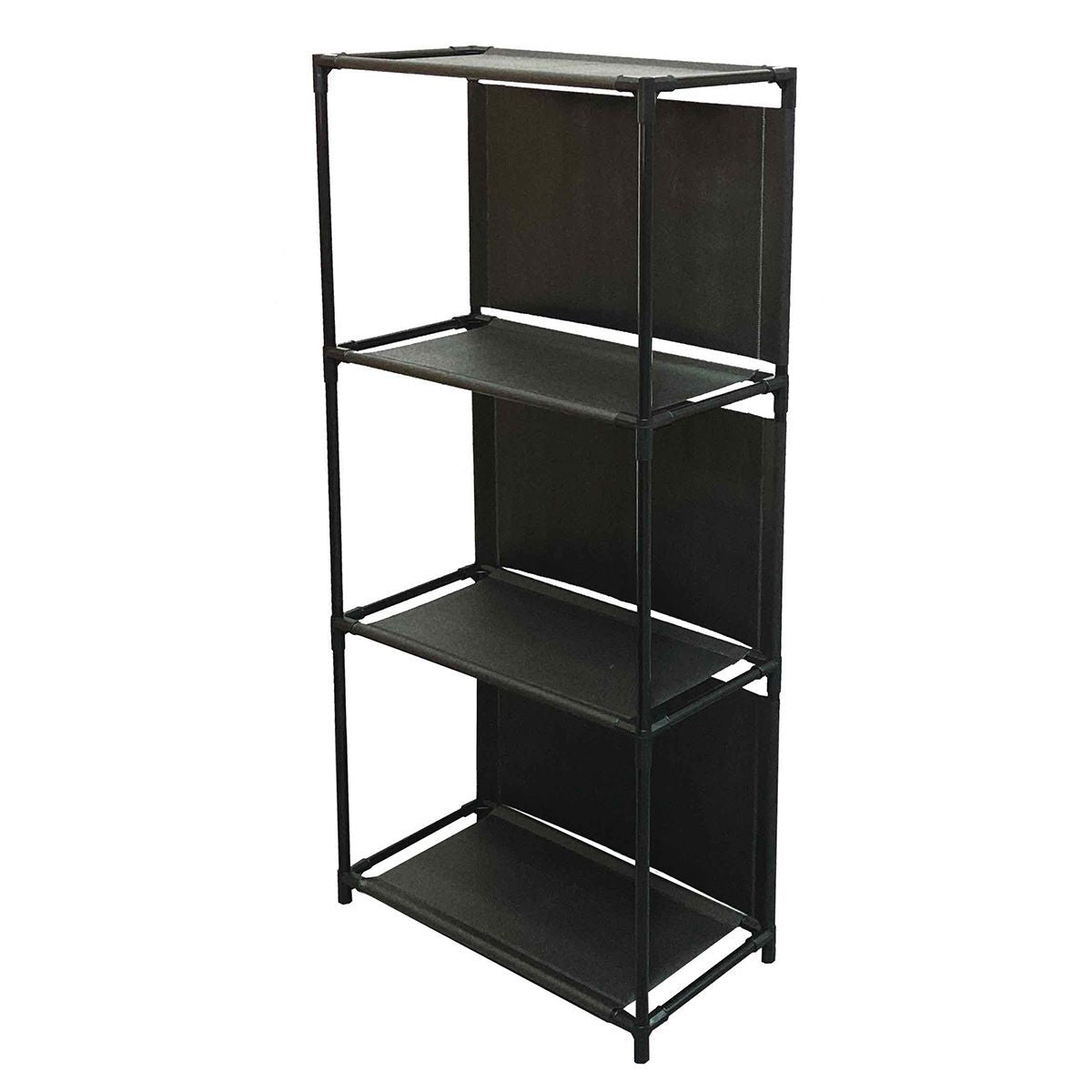 パイプラック 棚 隙間収納 すきまパイプ収納ラック ブラック 約W42×H94×D20cm 351215