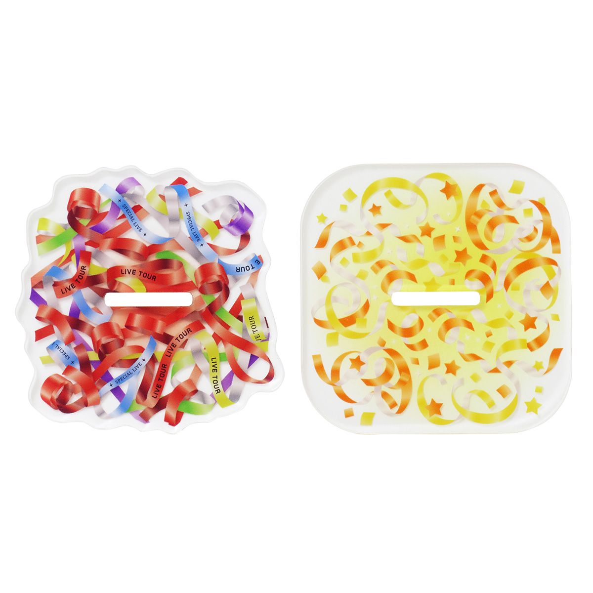 アクリルスタンドデコレーション台座 アクスタ台座 銀テープ柄 推し活 オタ活 351413