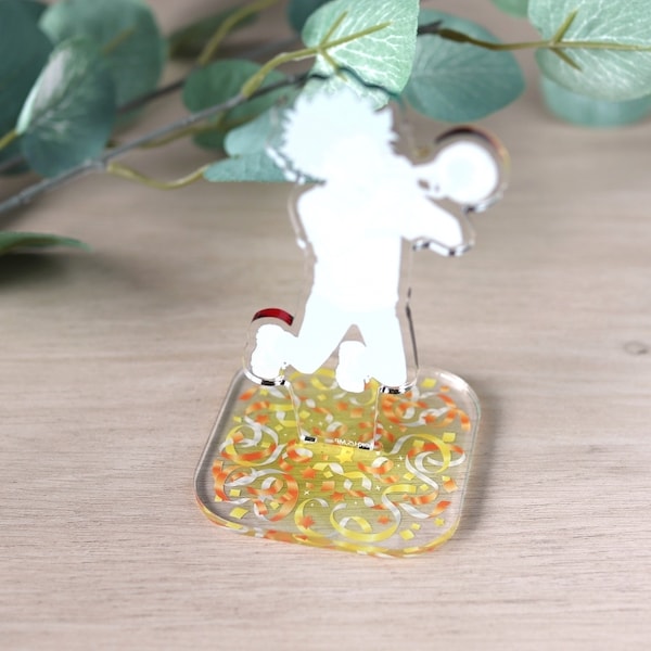 アクリルスタンドデコレーション台座 アクスタ台座 銀テープ柄 推し活 オタ活 351413