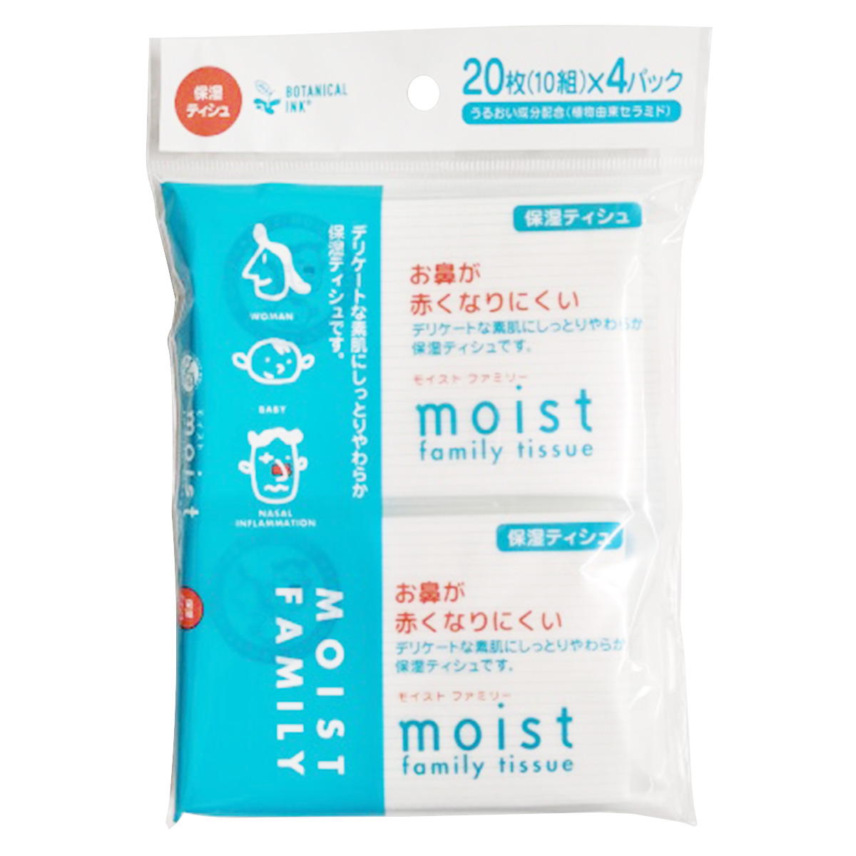 保湿 ポケットティッシュ4P(モイストファミリー) 351437