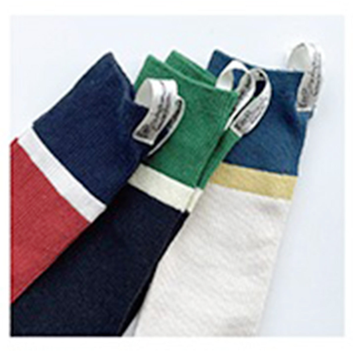 【OUTLET】靴下 ソックス リブ編みソックス ネームタグソックス オフグレー 23?25cm 351651