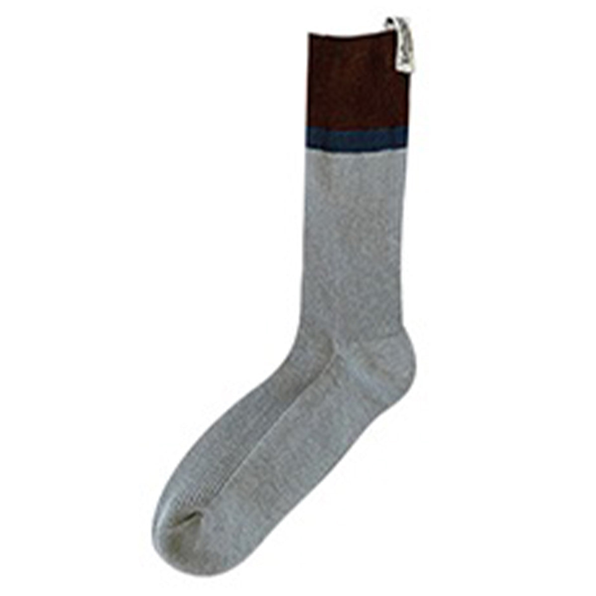 【OUTLET】靴下 ソックス リブ編みソックス ネームタグソックス オフグレー 23?25cm 351651