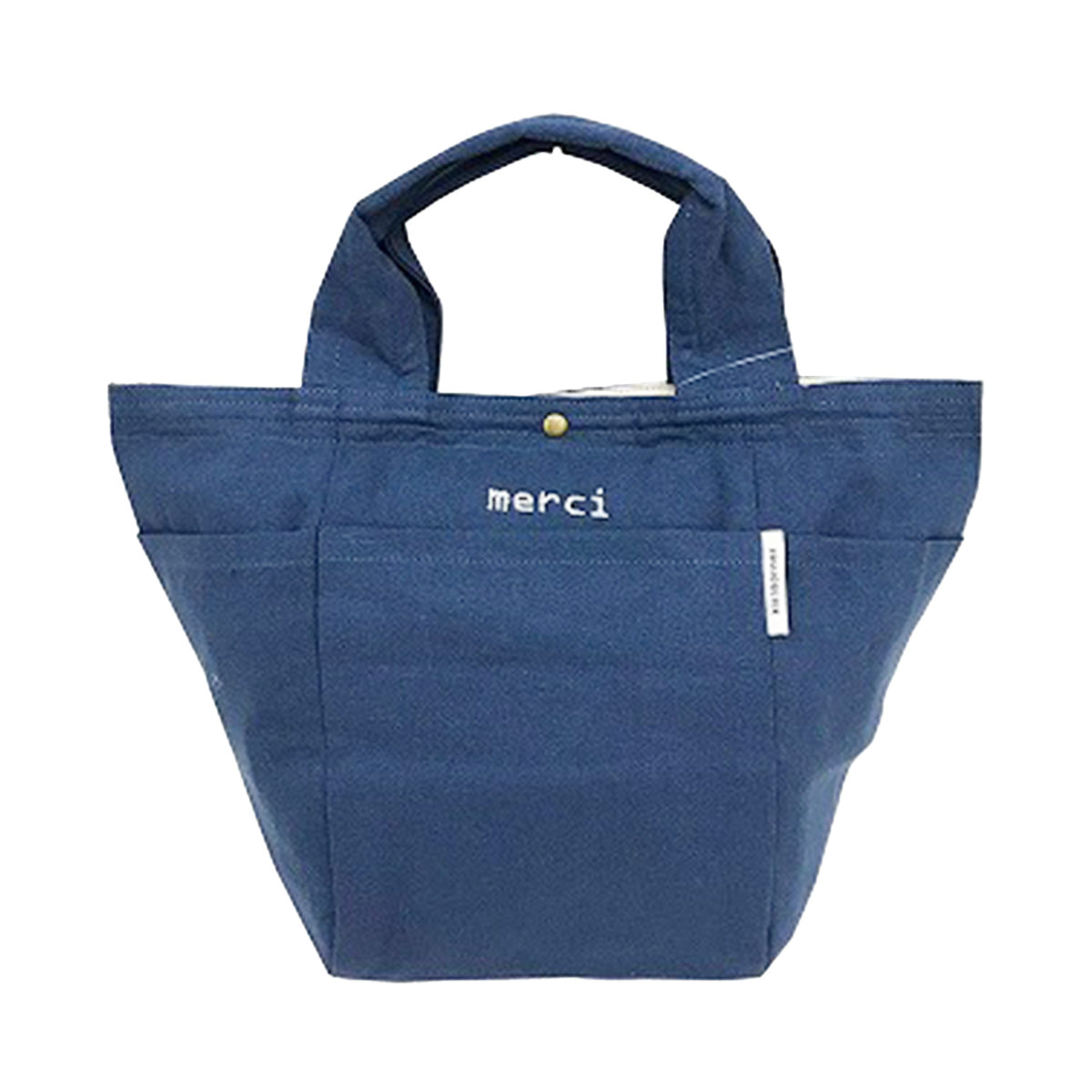 【OUTLET】トートバッグ ランチトート インド綿100% ロゴ刺繍入り GBG7069A-93 ネイビー H25×W37×D16cm 351660