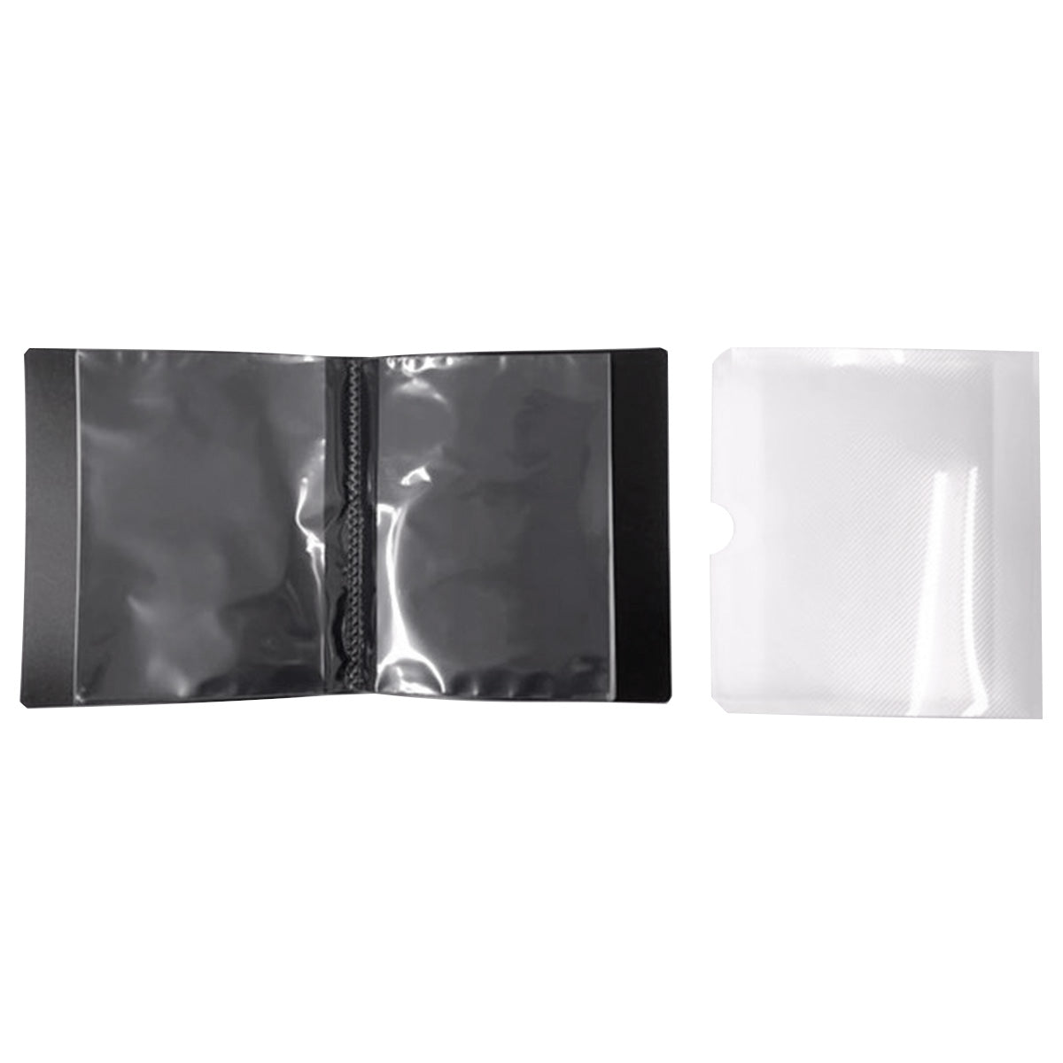 葉書ホルダー 黒台紙 ポストカードホルダー 60P ケース付 352010