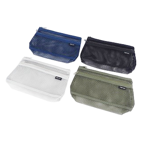 メッシュポーチ メッシュケース底マチタイプ WS 約21x12x3cm 352018