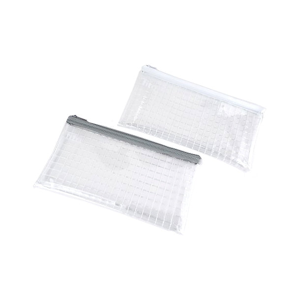 透明ポーチ 文具小物ケース ワイド 約22x11.5cm 352033