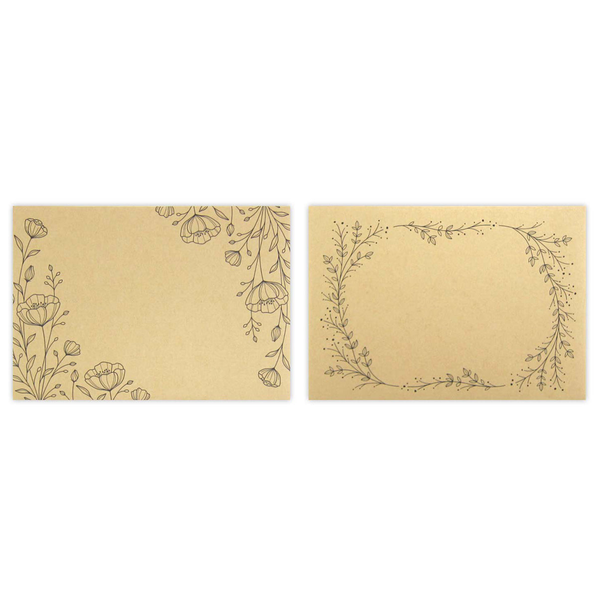 封とう クラフト封筒 洋形2号 ラブ&フラワー 10枚 352083