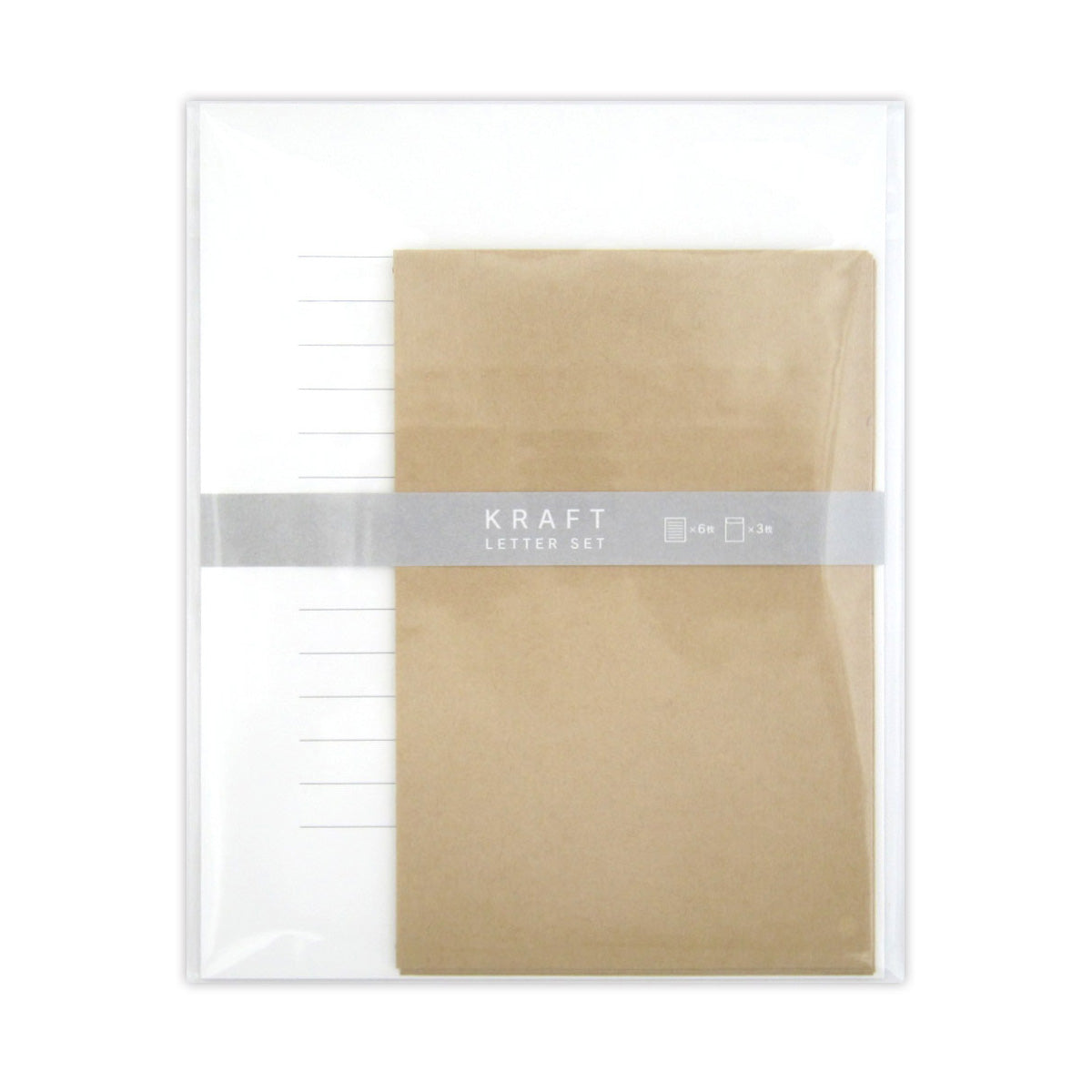 【OUTLET】レターセット クラフト シンプル 352085