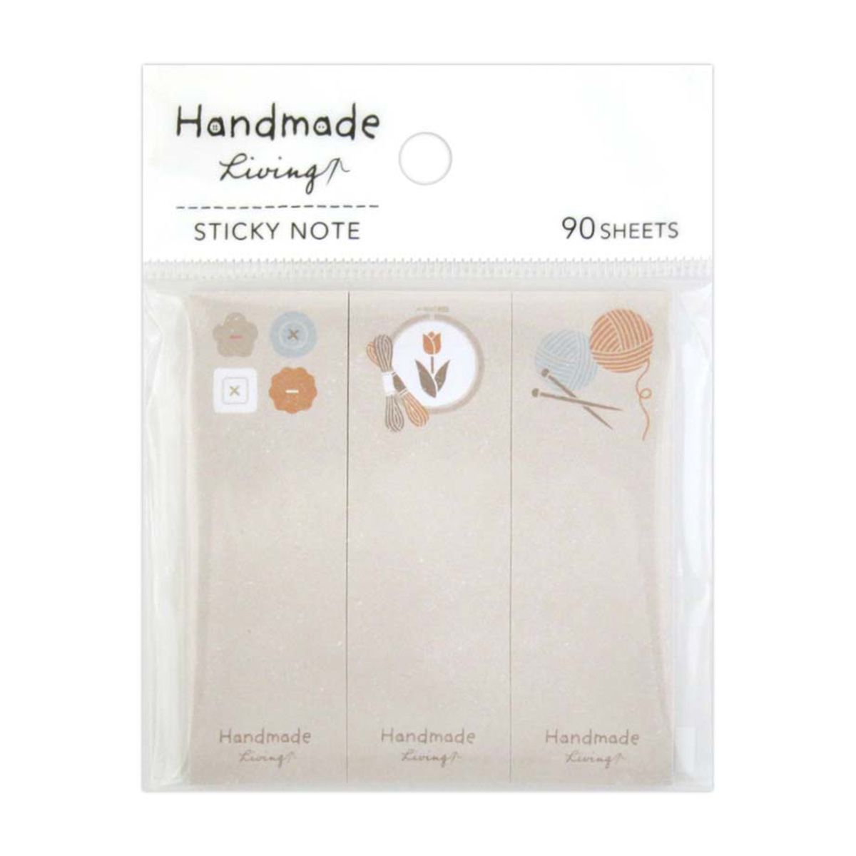 付箋 ハンドメイドリビング 30枚 3本入 352107
