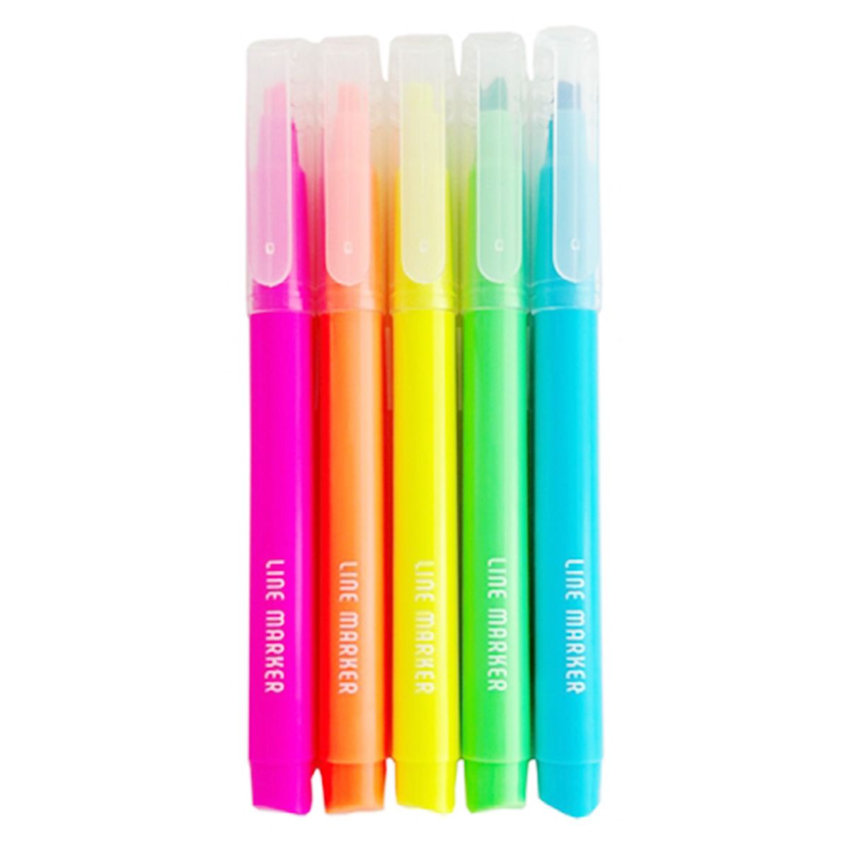 蛍光カラーペン ラインマーカー5P カラフル 352279