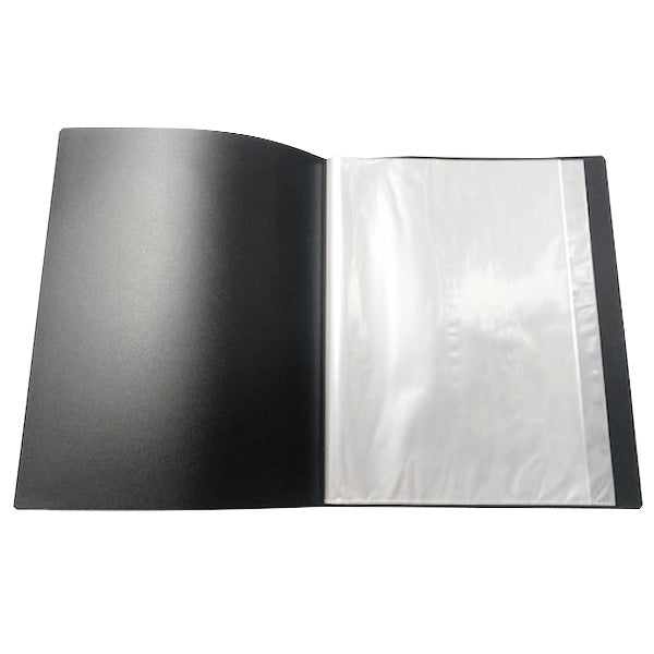 ポケットファイル A4 30ポケットクリアファイル A4 ブックファイル ブラック 352299