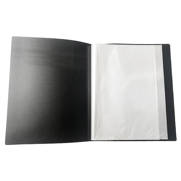 ポケットファイル B5 30ポケットクリアファイル B5 ブックファイル (ブラック・ホワイト) 352300