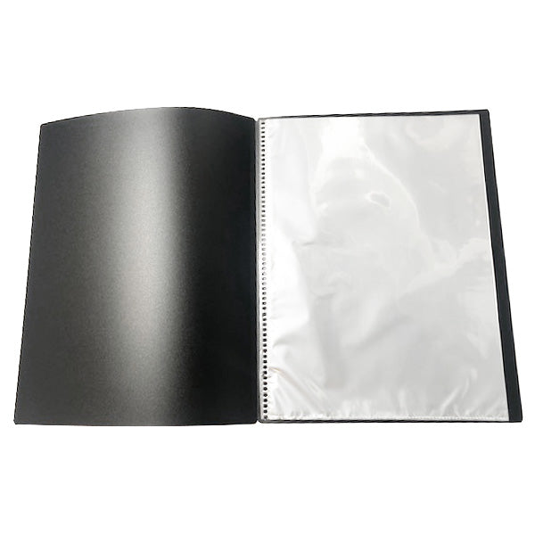 ポケットファイル ポケットクリアファイル A4 スリムファイル 20ポケット ブラック 352303