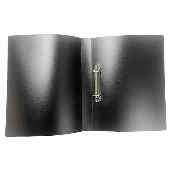 リング式ファイル D型リングファイル 2リング Dリングファイル バインダー B5(ホワイト・ブラック) 352311