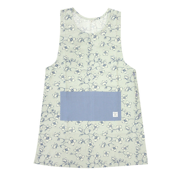 【OUTLET】脇ボタンエプロン ピュアフラワー柄 /AP9131/09 353210