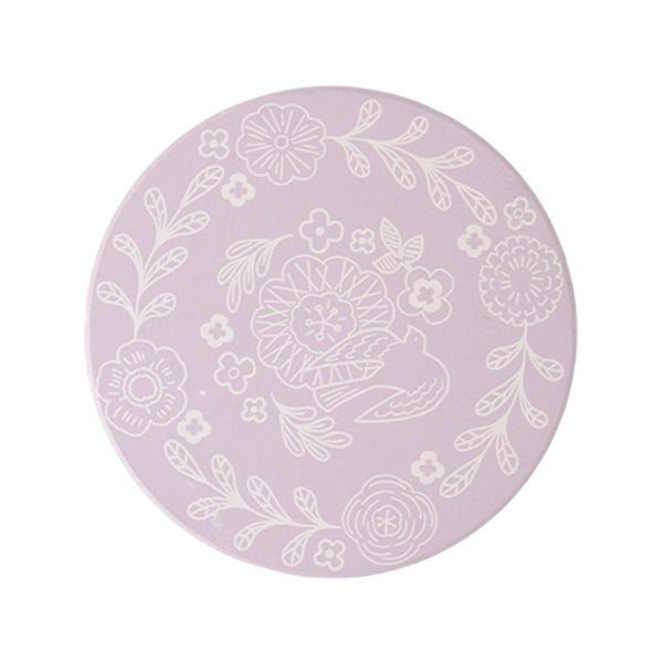 【OUTLET】コースター コップ置き セラミック製  ハスイボタニカル Rコースター パープル 10.5cm 353242