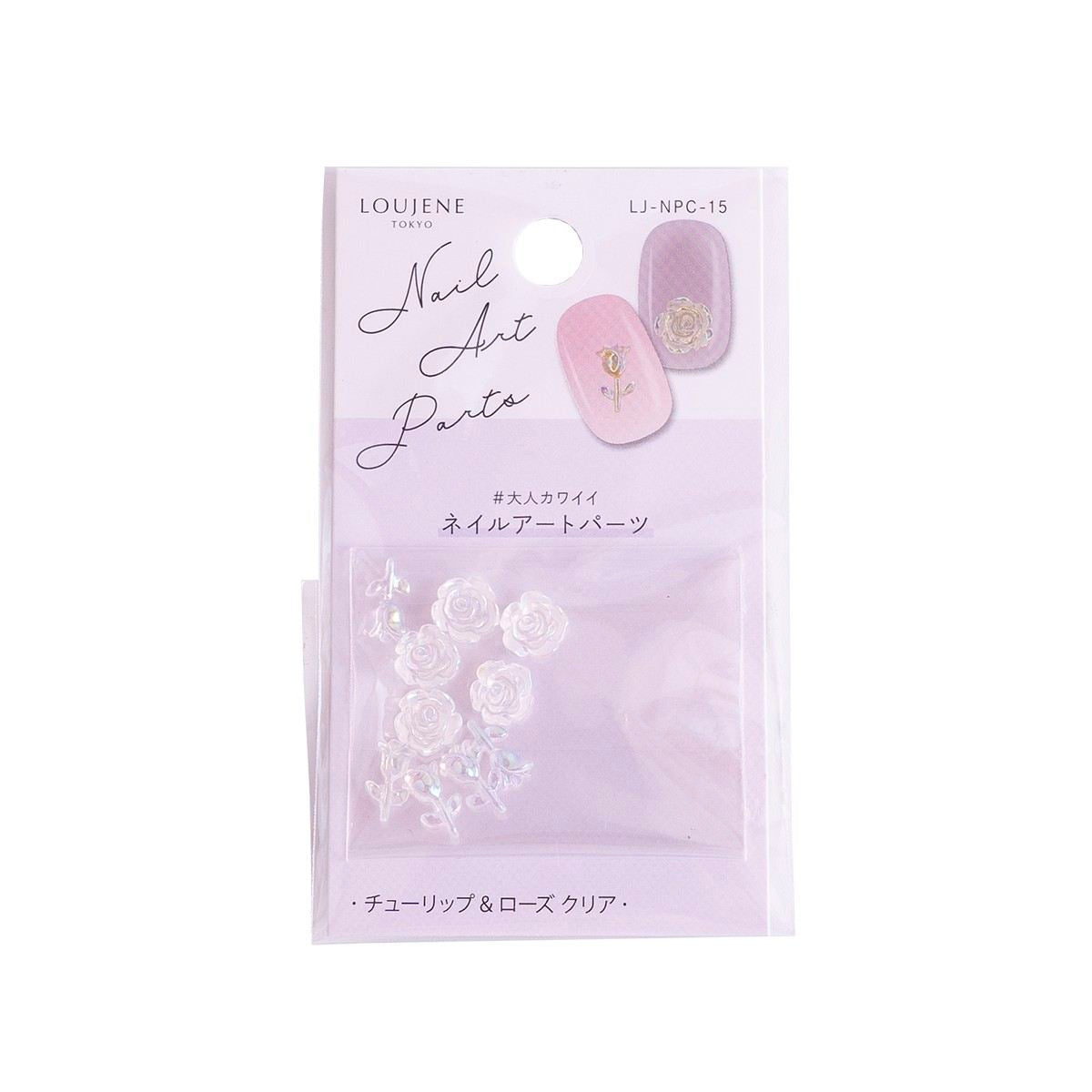 ネイルパーツ C15 チューリップ&ローズ クリア 353304