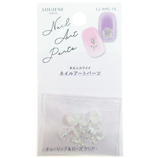 ネイルパーツ C15 チューリップ&ローズ クリア 353304