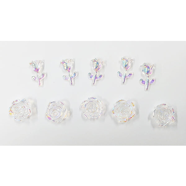 ネイルパーツ C15 チューリップ&ローズ クリア 353304